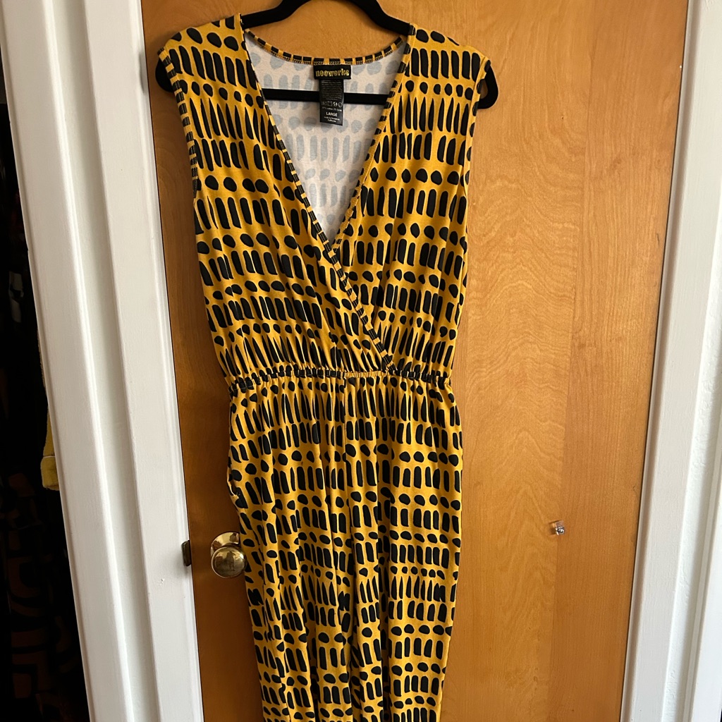 Bookworms Yellow And Black Dashes Cosmic Suit L